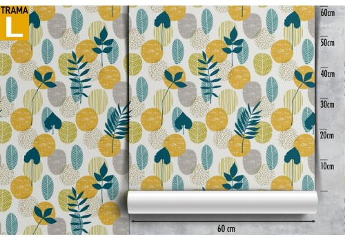 Wallpaper decoration stylized nature leaves. 2