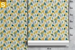 Carta da Parati Design e Stili Flora e Fauna Foglie Natura Stilizzata
