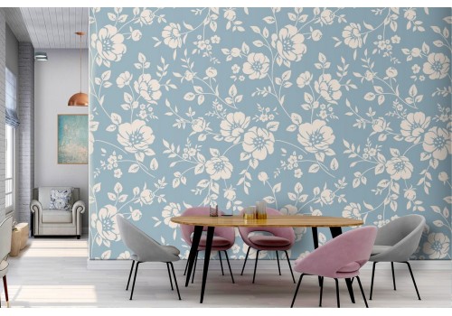 Wallpaper decoration vintage nature flowers.