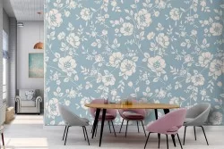 Carta da Parati decorazione fiori vintage natura.