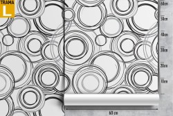 Wallpaper vintage decoration stylized geometric circles.