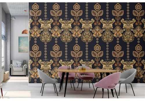 Vintage seals wallpaper decoration.