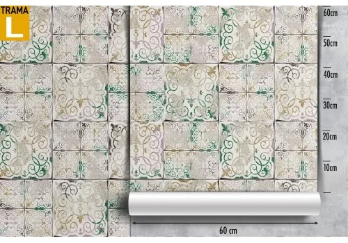 Carta da Parati superficie mattonelle vintage. 2