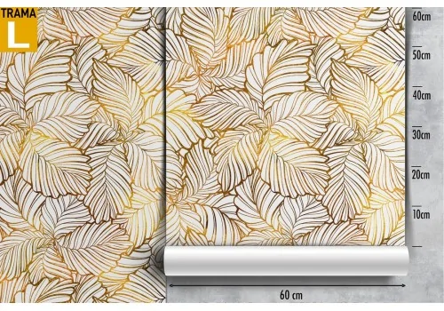 Wallpaper decoration stylized gold leaves. 2
