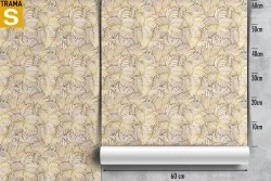 Carta da Parati Design e Stili Flora e Fauna Foglie Luxury Stilizzata Vintage