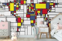 LEGO stylized world map wallpaper