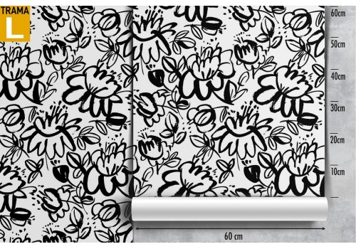 Wallpaper decoration modern abstract flowers. 2