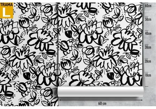 Wallpaper decoration modern abstract flowers. 2