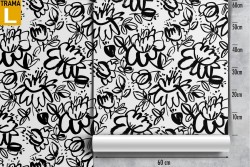 Wallpaper decoration modern abstract flowers.