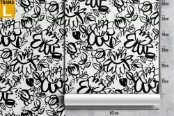 Wallpaper decoration modern abstract flowers.