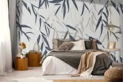 Wallpaper leaves stylized nature decoration.