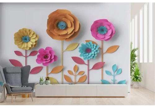 Carta da Parati natura fiori bricolage