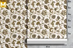 Carta da Parati Foglie Fiori Natura Vintage