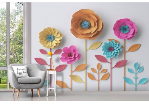 Wallpaper nature flowers DIY 2