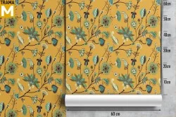 Carta da Parati Foglie Natura Vintage