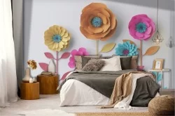 Carta da Parati Fiori Natura Stilizzata
