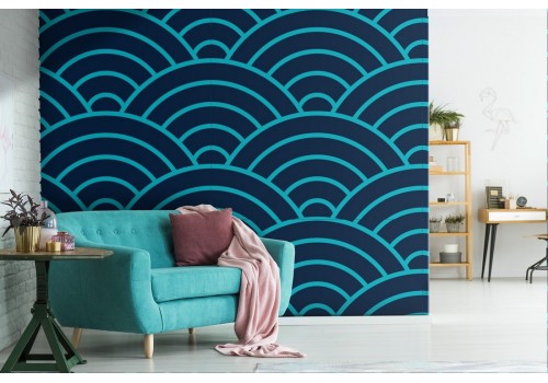 Wallpaper decoration stylized waves.
