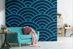 Wallpaper decoration stylized waves.