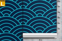 Wallpaper decoration stylized waves.