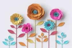Wallpaper Design and Styles Flora and Fauna Stylized Nature Flowers