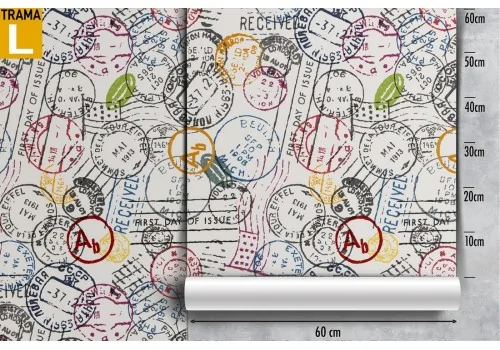 Modern wallpaper decoration postal stamps. 2