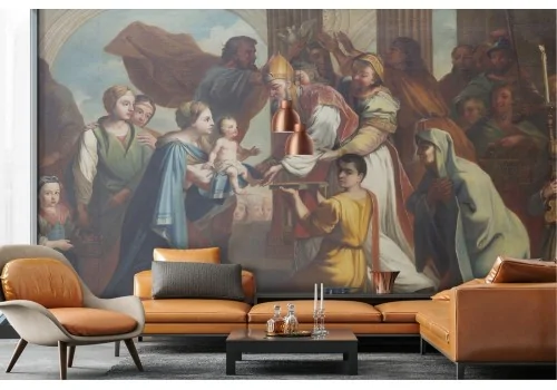 Classic painted wallpaper reproduction 2