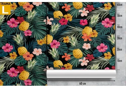 Wallpaper decoration with vintage flowers and leaves. 2