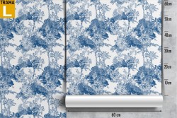 Wallpaper tropical decoration palms and flowers.