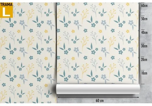 Wallpaper decoration stylized flowers from the '80s. 2