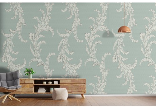 Wallpaper decoration nature leaves 60's.