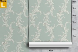 Wallpaper decoration nature leaves 60's.