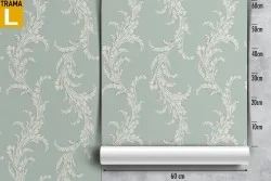 Wallpaper decoration nature leaves 60's.