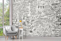 Wallpaper decoration symbols and writings.