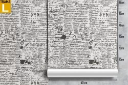 Carta da Parati decorazione simboli e scritte.