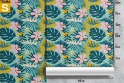 Wallpaper Design and Styles Flora and Fauna Flowers Leaves Tropical Nature