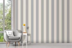 Carta da Parati pattern righe grigio e bianco.