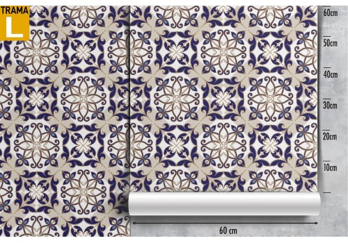 Vintage tile wallpaper with geometric pattern. 2