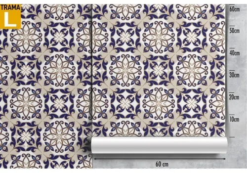 Vintage tile wallpaper with geometric pattern. 2
