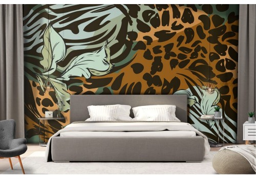 Carta da Parati camo vintage savana. 2