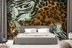 Carta da Parati camo vintage savana.