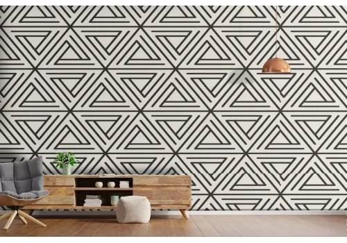 Geometric triangle wallpaper decoration.