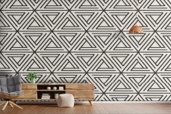 Geometric triangle wallpaper decoration.