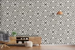 Geometric triangle wallpaper decoration.