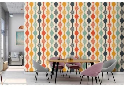 '70s abstract decoration wallpaper.