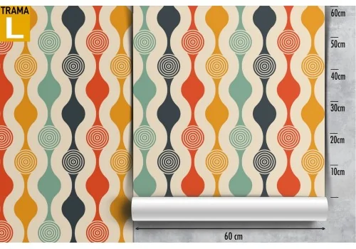 Abstract 70s wallpaper decoration. 2