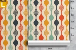 Abstract 70s wallpaper decoration.