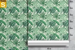 Wallpaper Design and Styles Flora and Fauna Tropical Leaves
