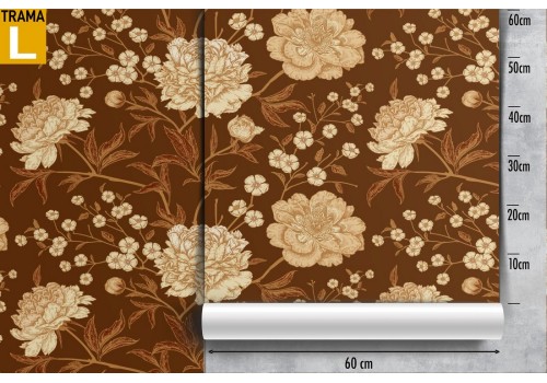 Wallpaper decoration white flowers vintage nature. 2