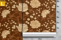 Wallpaper decoration white flowers vintage nature.