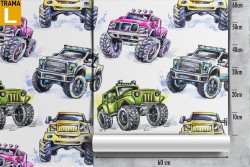 Children's wallpaper car decoration.